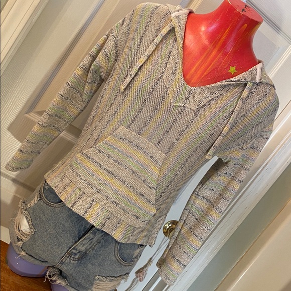EARTHBOUND Tops - EARTHBOUND Multicolor Striped Women's Hoodie